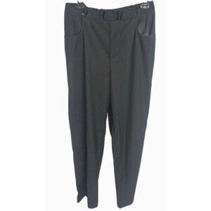 C/Meo Collective Black Dressy Tall Trousers High Interlaced Crossed waistband M